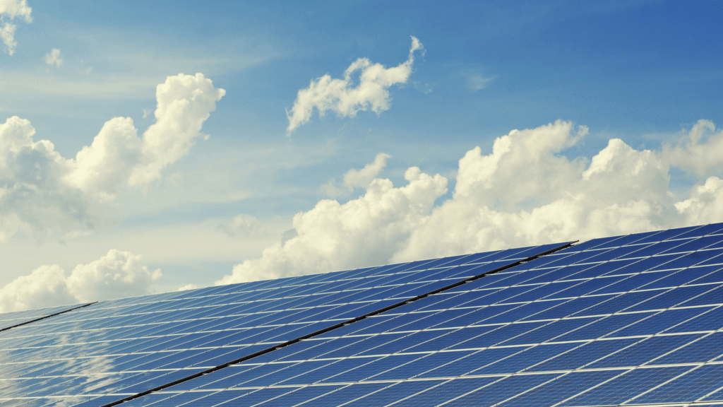 Solar panels with cloud background Solar panels with cloud background