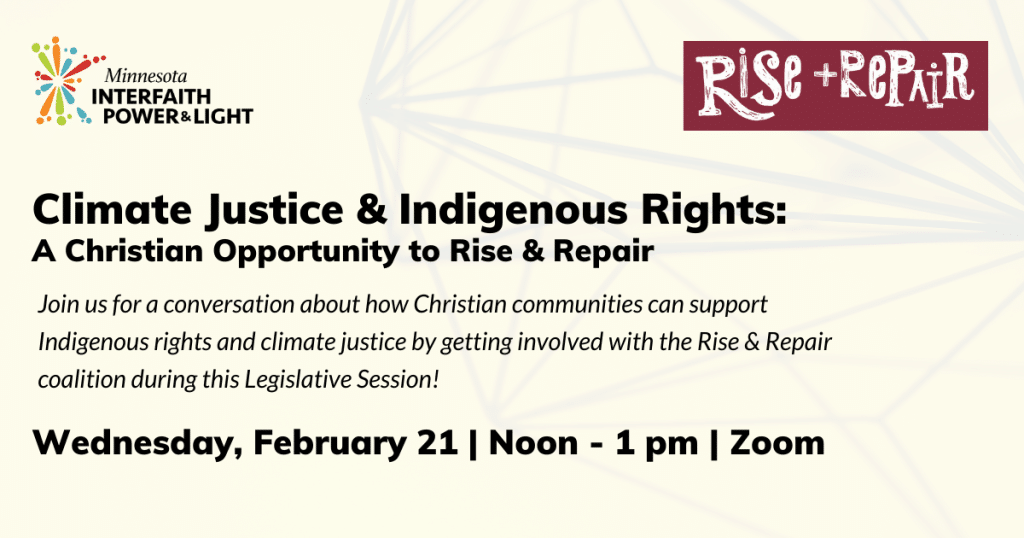 Climate Justice & Indigenous Rights Event – Christian (Updated)